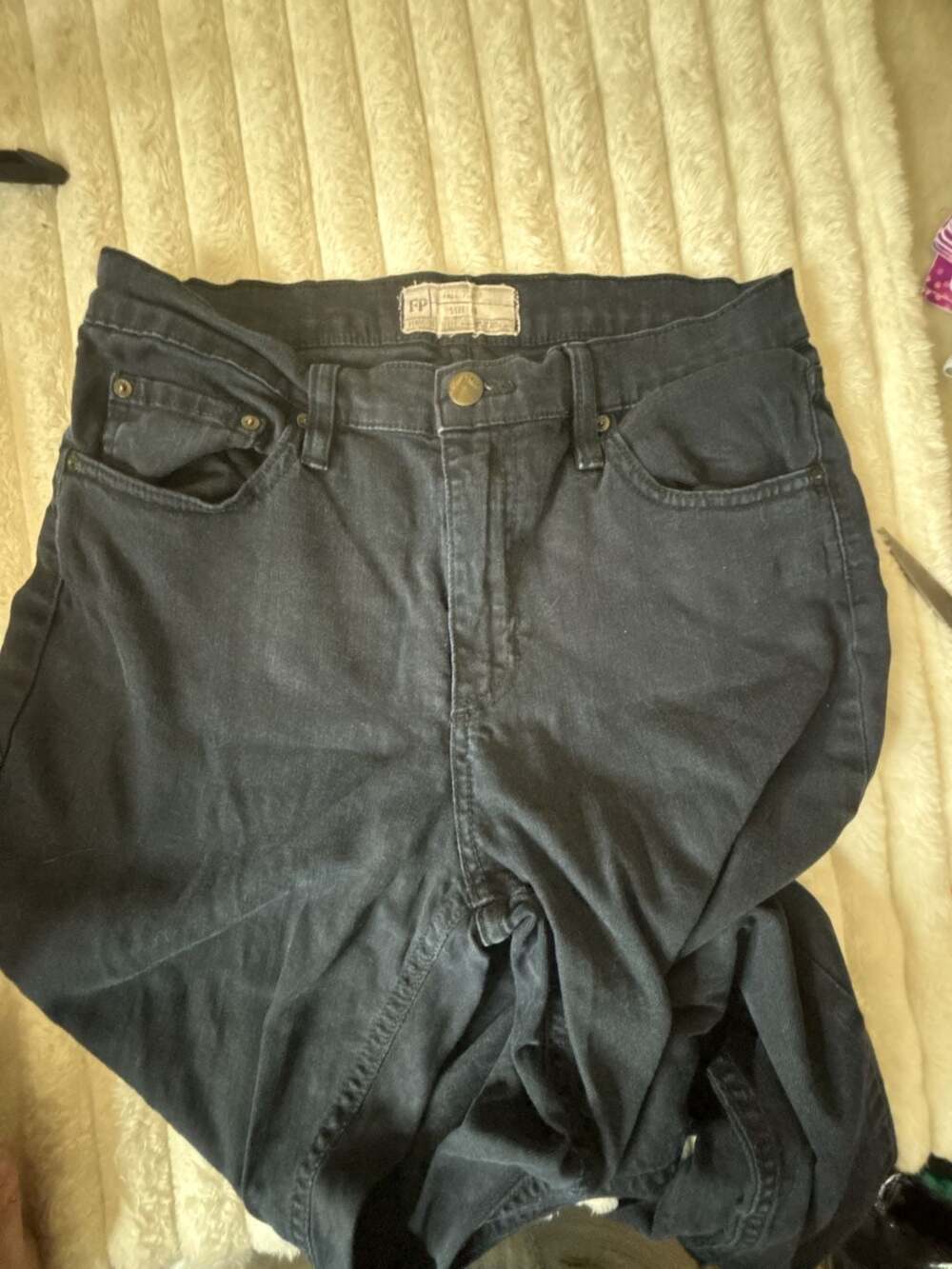 Free People We The Free Navy Blue Stove Pipe Jeans
